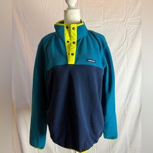 Lands End Fleece Pullover Quarter Snaps